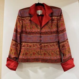 Vintage Victor Costa by Nahdree Jacket Blazer Size 8 1980s 1990s VTG